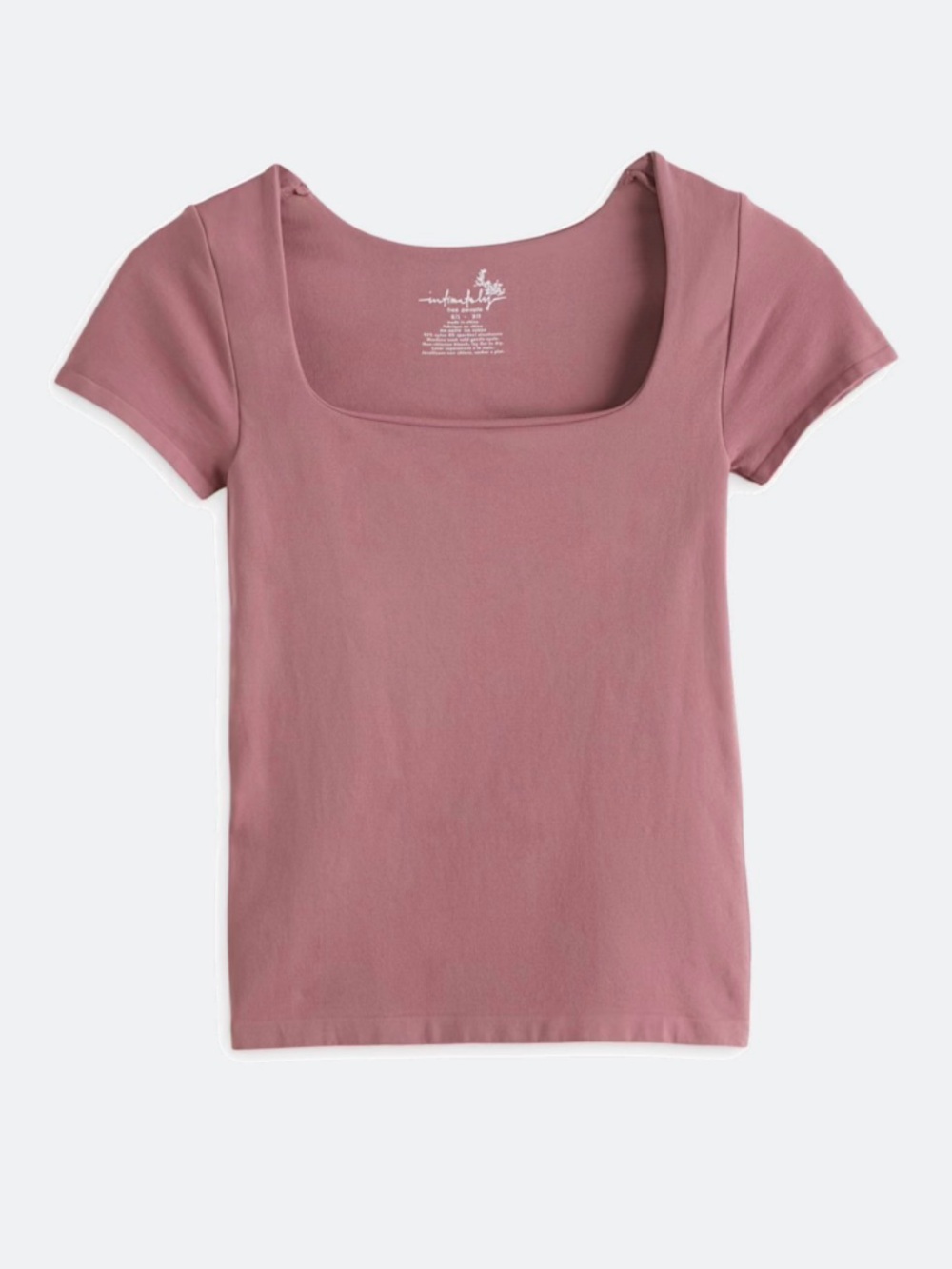 Free People Clean Lines Baby Tee in Dark Pink